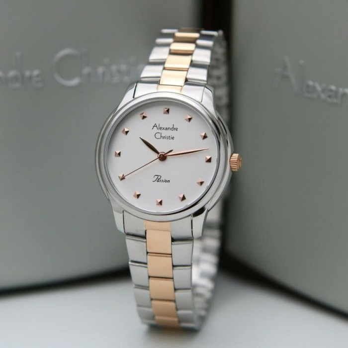 ✅New Jam Tangan Wanita Alexandre Christie Ac2835 / Ac 2835 Silver Rosegold Limited