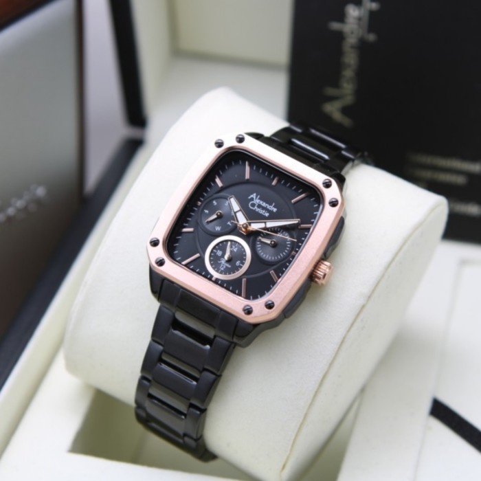 ✅New Alexandre Christie Ac 2996 Rosegold Black Ac2996 Wanita Original Diskon