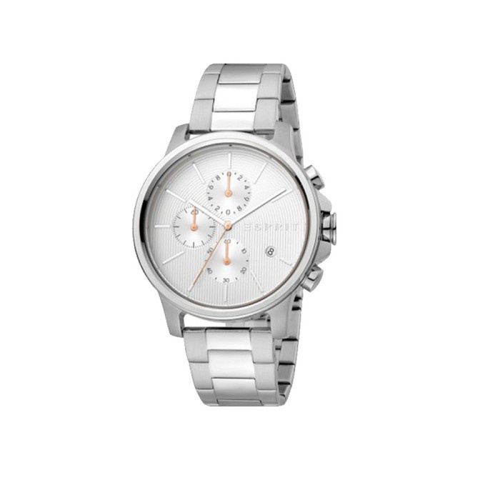 ✅Baru Esprit Es1G155M0055 Es Course Chrono Silver Mb Jam Tangan Wanita Terbatas