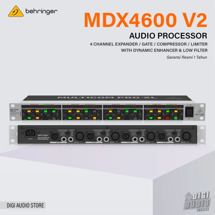 {NurulShop} Behringer MDX4600 / MDX 4600 4 channel Audio Compressor Limiter Gate Diskon