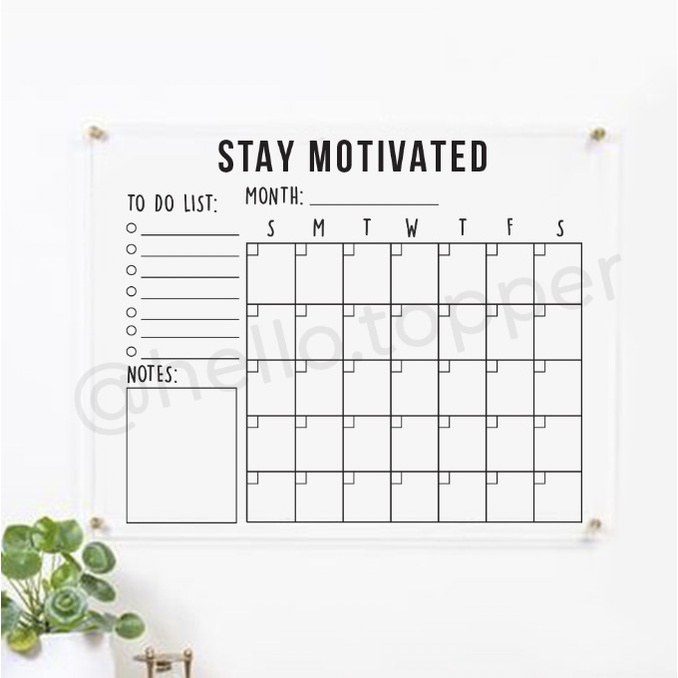 

Promo Daily Planner Akrilik Modern Wall Planner Schedule Board