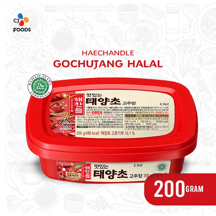 

Promo Haechandle Saus Gochujang Halal Mui / Pasta Cabai Korea 200 Gram Halal Terbaru