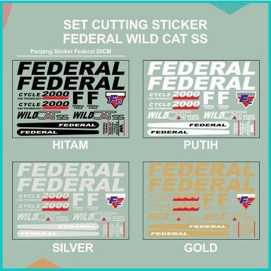 

Cutting Sticker SET Frame Sepeda FEDERAL WILD CAT SS WILDCATSS 20JVLZ