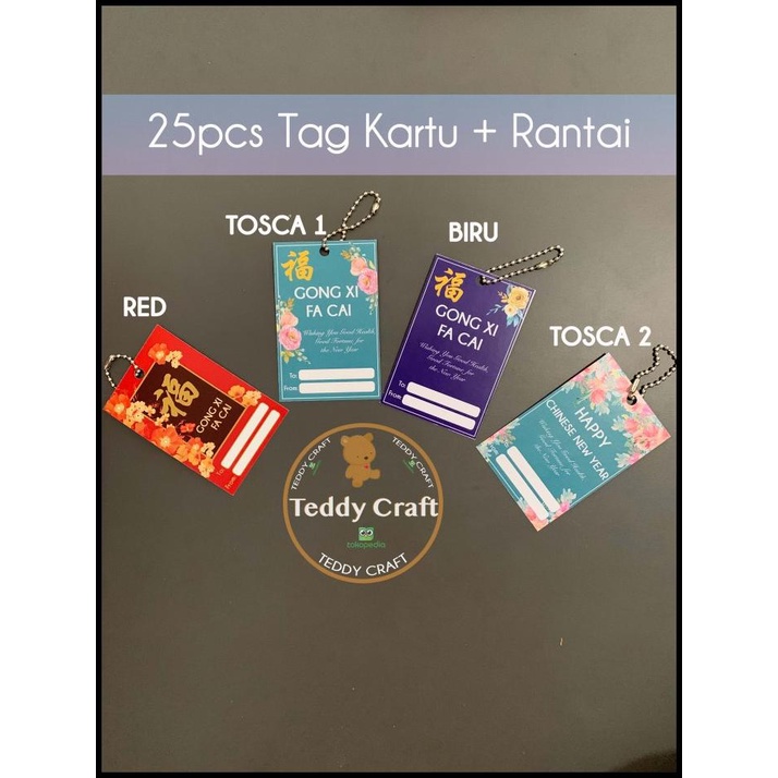 

TERBARU KARTU IMLEK - GONG XI FA CAI HANG TAG CARD + RANTAI - TAG KARTU CNY !