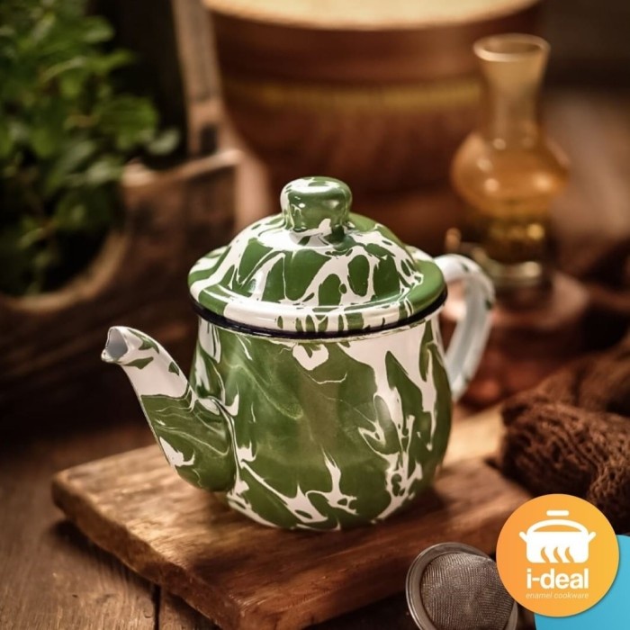 Promo Timbangan Teko Ceret Poci Mungil Jadul Blirik Hijau Vintage 12 Cm