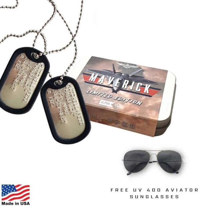Kalung Dog tag maverick Top Gun edition / kalung tentara / dogtags