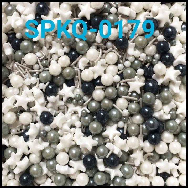 

BEST DEAL SPKQ-0179 SPRINKLES SPRINKLE SPRINGKEL 250GR MIX PUTIH ABU ABU !!!!!!
