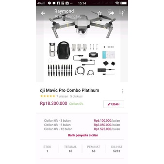 ✨Sale Dji Mavic Pro Combo Platinum Diskon