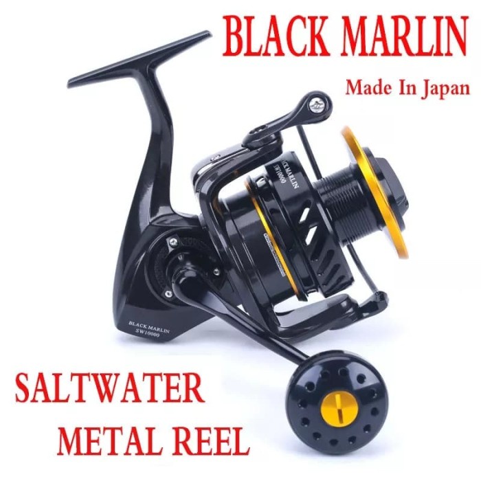 ✨Ori Fishing Reel Lurekiller Full Metal Jigging Reel Black Marlin Sw5000Xg Bisa Sameday