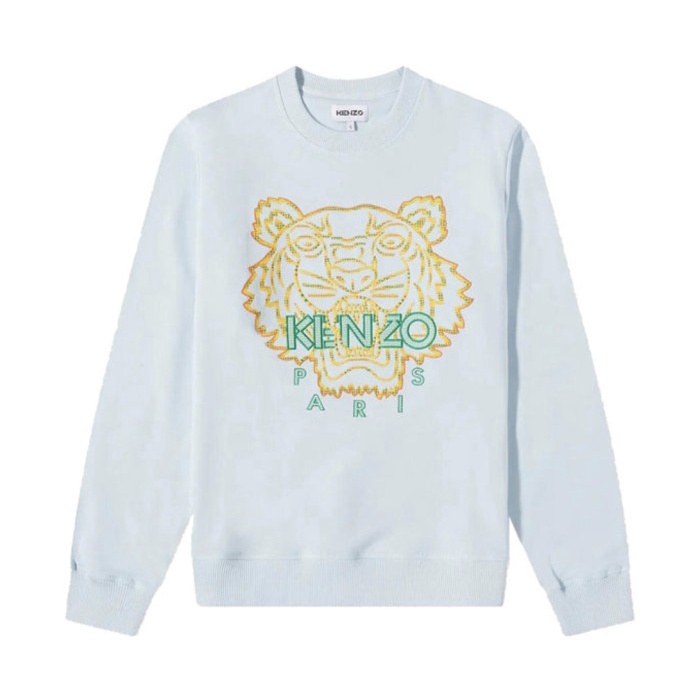 ✨New Kaos Sweater Kenzo Tiger Embroidered Blue Orange Original Bisa Sameday