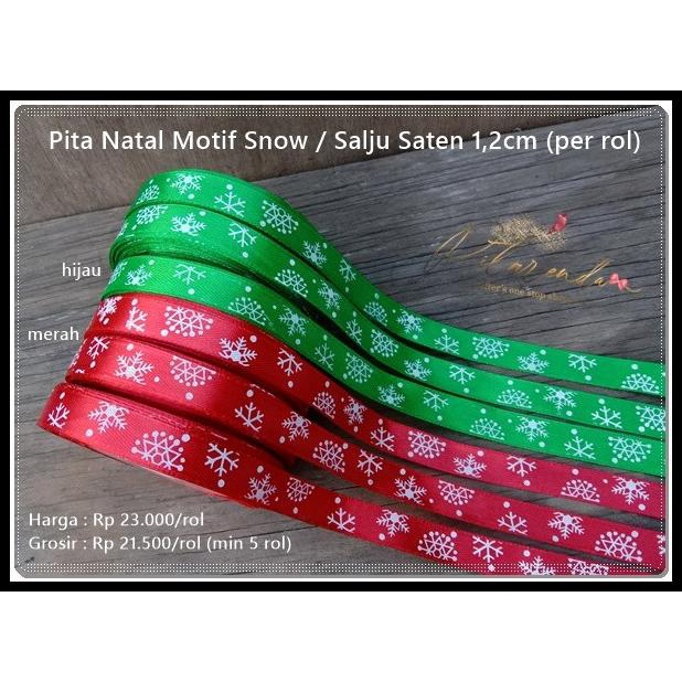 

GRATIS ONGKIR GNATL-131 : PITA NATAL MOTIF SNOW / SALJU SATEN 1,2CM (PER ROL) !!!!!!!