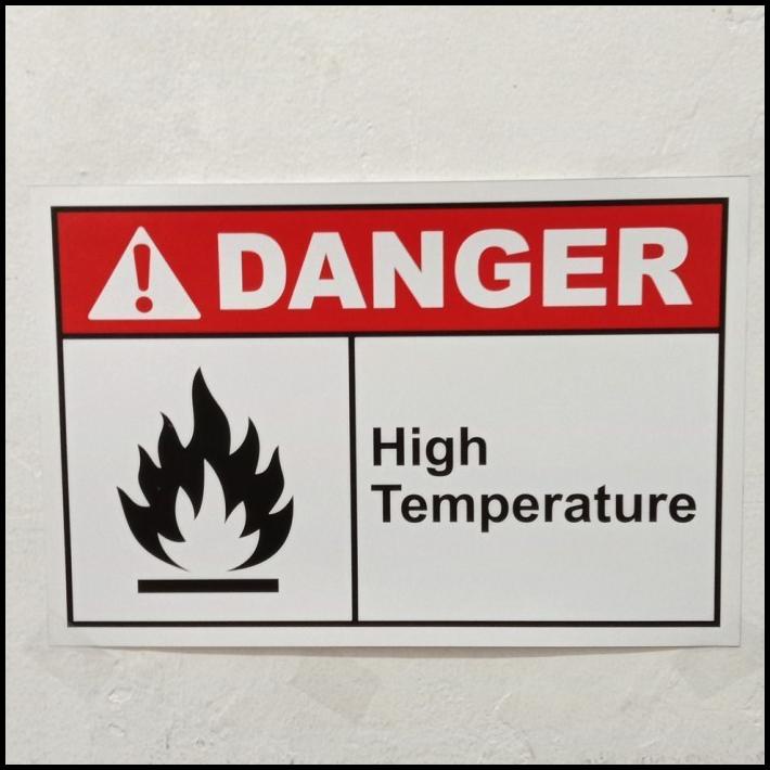 

TERBARU SIGN STICKER K3 RAMBU SAFETY DANGER HIGH TEMPERATURE UK 20X30CM !!!