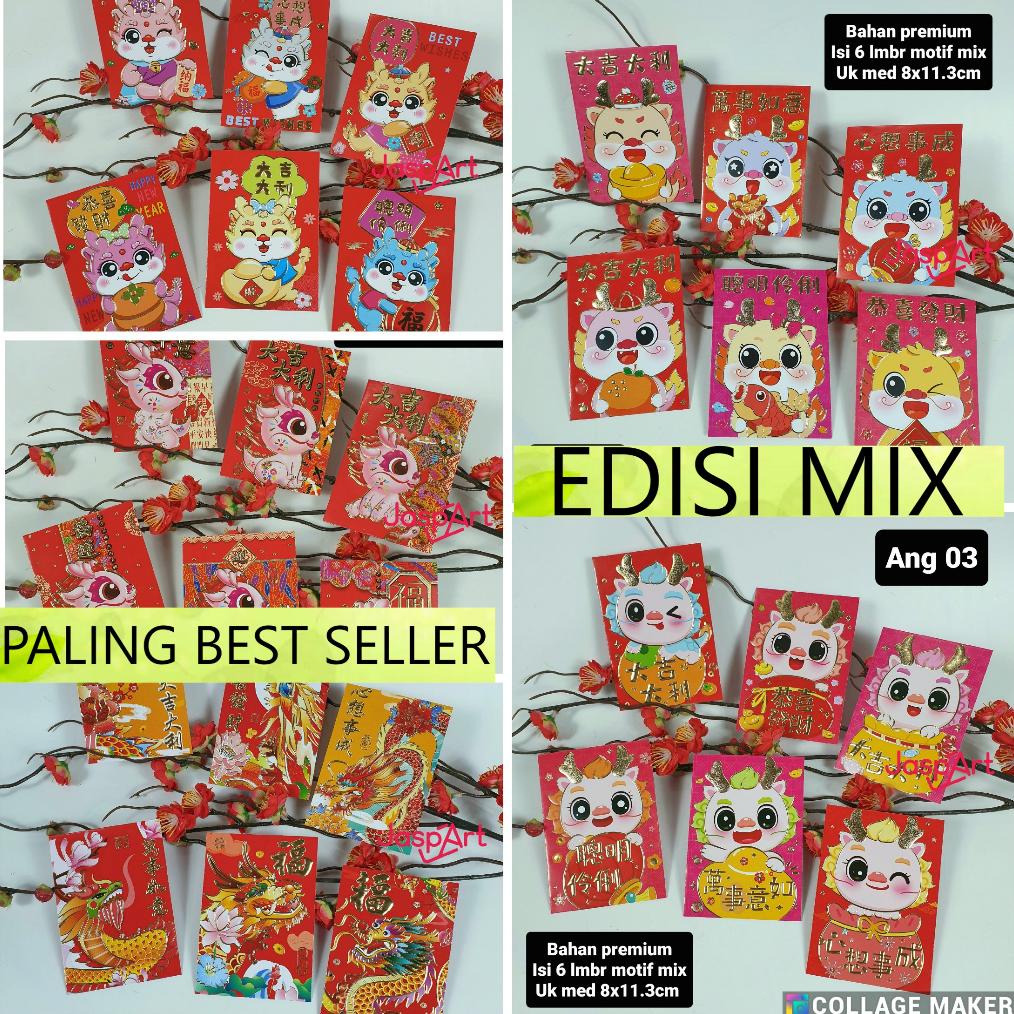 

Angpao Imlek Pendek Shio Naga 2024 Fung Pau Shio Naga Hong Bao Hong Pau Edisi Mix