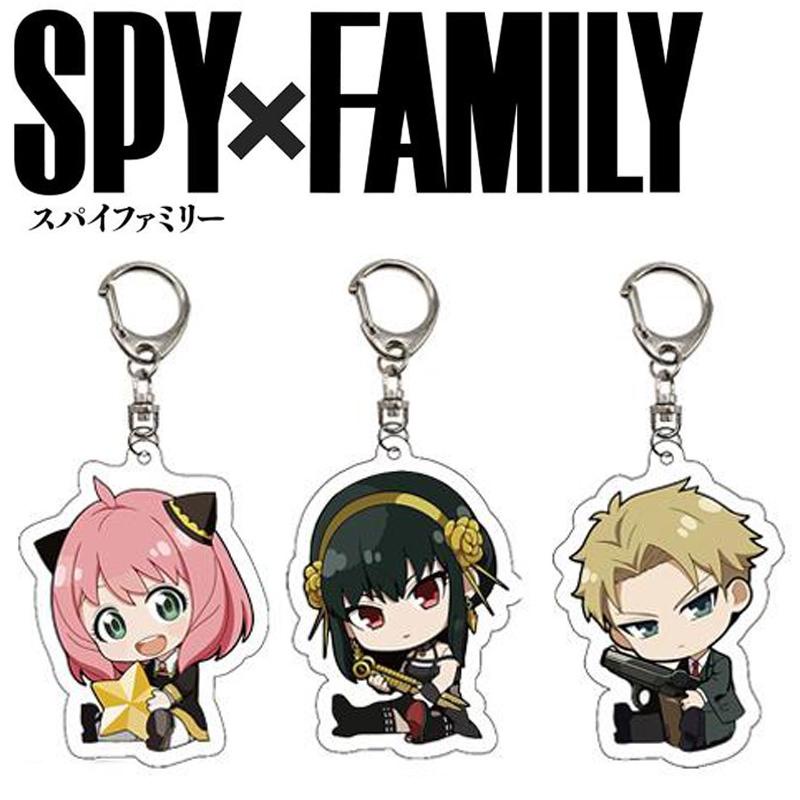 GANTUNGAN KUNCI SPY x FAMILY gantungan kunci Manga Keychain for Bag Anya Forger Keychain Anime Key R