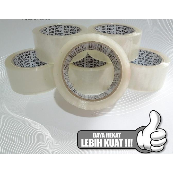 

Etona Lakban 48 Mm X 90 Yard Bening/ Coklat. 1 Karton 72 Pcs Kode 540