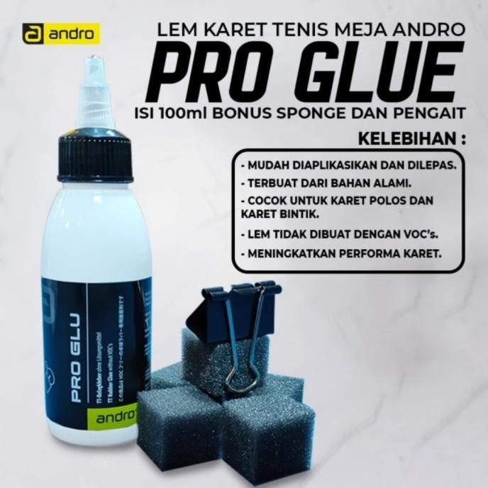 Lem Bet Tenis Meja Water Based Andro Pro Glue Plus Spon Wbg Germany Kode 687