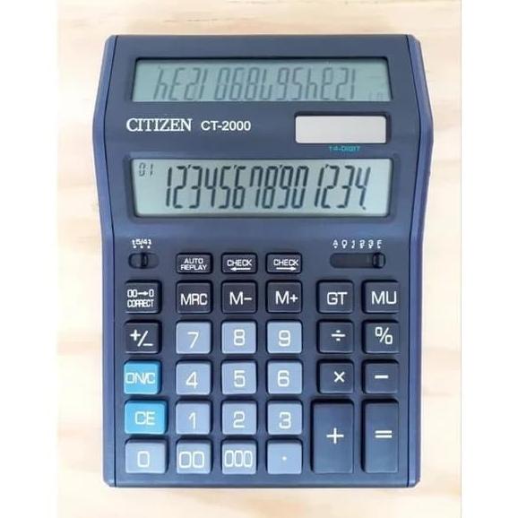 

Kalkulator Citizen CT 2000 - 14 Digit - Kalkulator 2 Layar