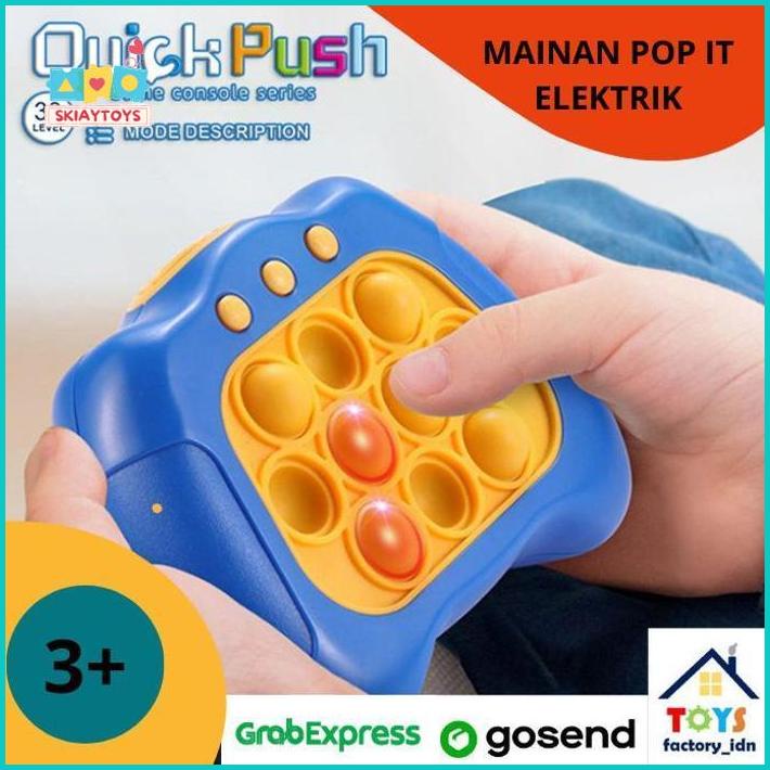Skiatoys Mainan Pop It Elektrik Electronic Push Game Console Fidget Bubble