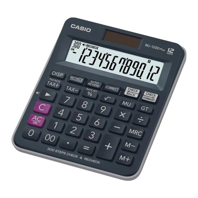 

Kalkulator Meja CASIO MJ-120D Plus-BU Check & Correct Calculator 120 D