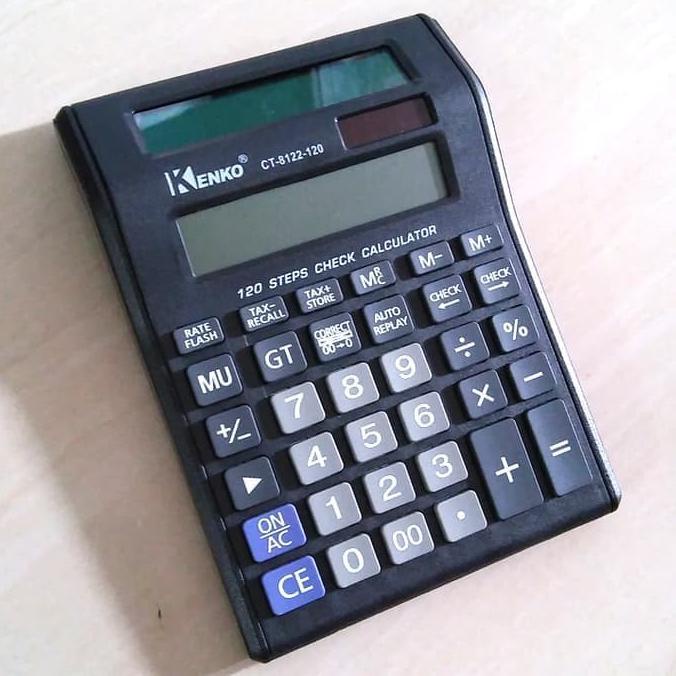

Kalkulator Kenko CT-8122 Tombol Besar Auto Replay Dua Layar 12 Digit