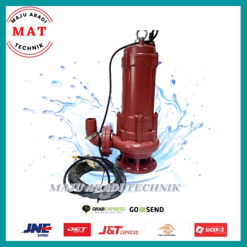 [Original] Pompa Celup Air Kotor Submersible 1100Watt / 1.5Hp Pump Sewage 2Inc Terbaru