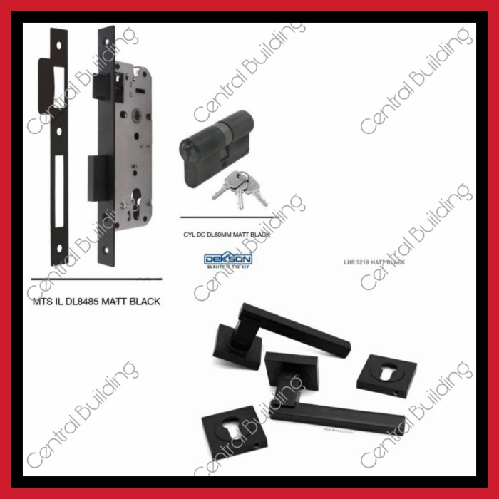 [Ori] Handle Pintu Black 5128 Dekson/Gagang Pintu Kayu Hitam Dekson Limited