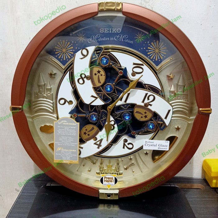 [Ori] Jam Dinding Seiko Melodies/Bunyi Qxm378B Original Garansi Resmi Seiko Berkualitas