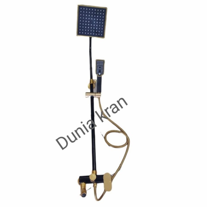 [Ori] Shower Coloumb Set Black Gold / Shower Tiang Set / Shower Kamar Mandi Berkualitas