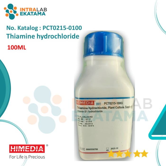 [New Ori] Thiamine Hydrochloride Vit B Hydrochloride 100Gr Bisa Sameday