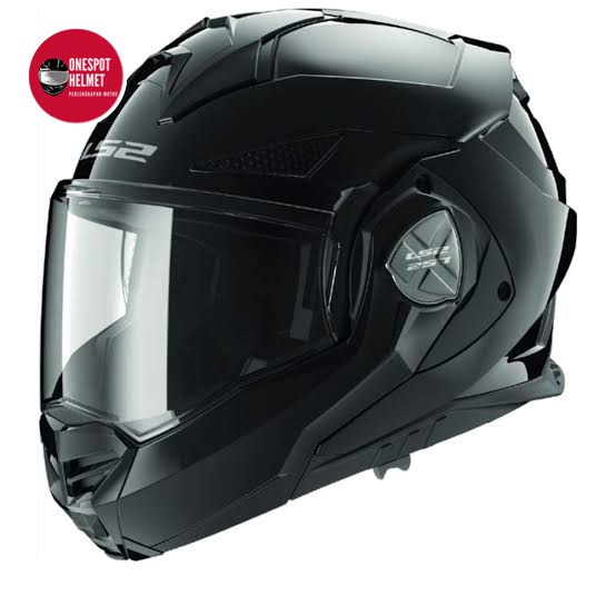 [New Ori] Ls2 Ff901 Advant-X Solid Black Gloss  Helm Modular  Ff 901 Terbaru
