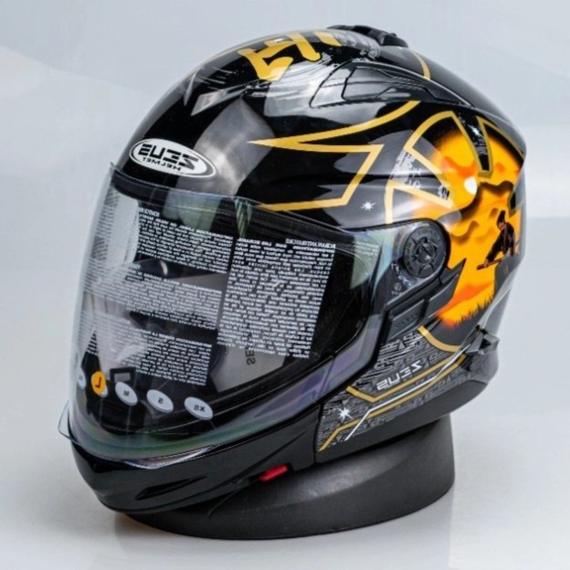 [New Ori] Zeus Zs 613C Blk Aj20 Orange  Helm Modular  Zeus 613C Bisa Sameday