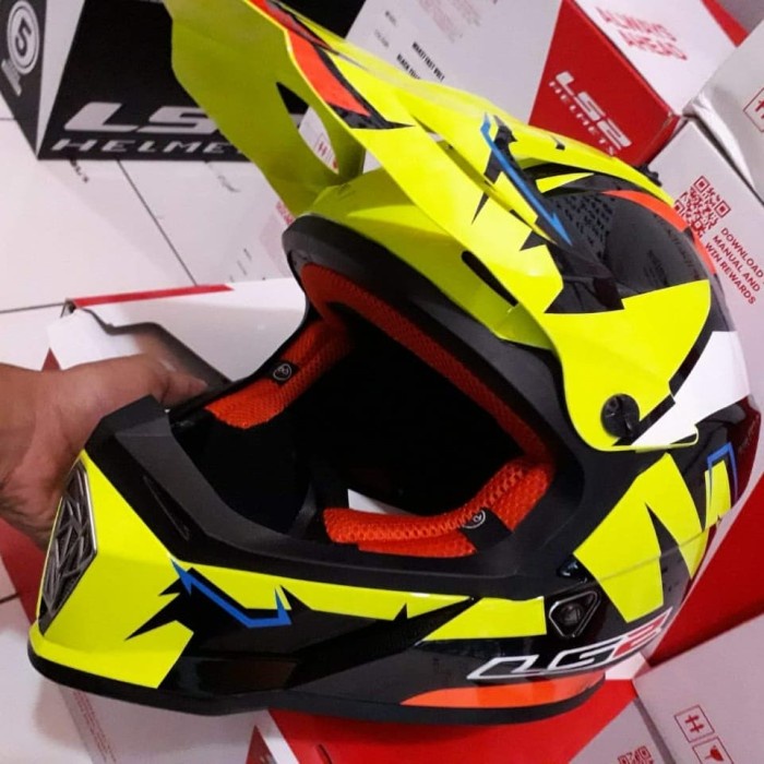 [New Ori] Helm Cross Ls 2 Warna Kuning Bisa Sameday