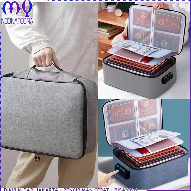 

Terbaru Tas Penyimpanan Berkas 3 Layer Bag Sto Travel Bag Lock Anti Air Original