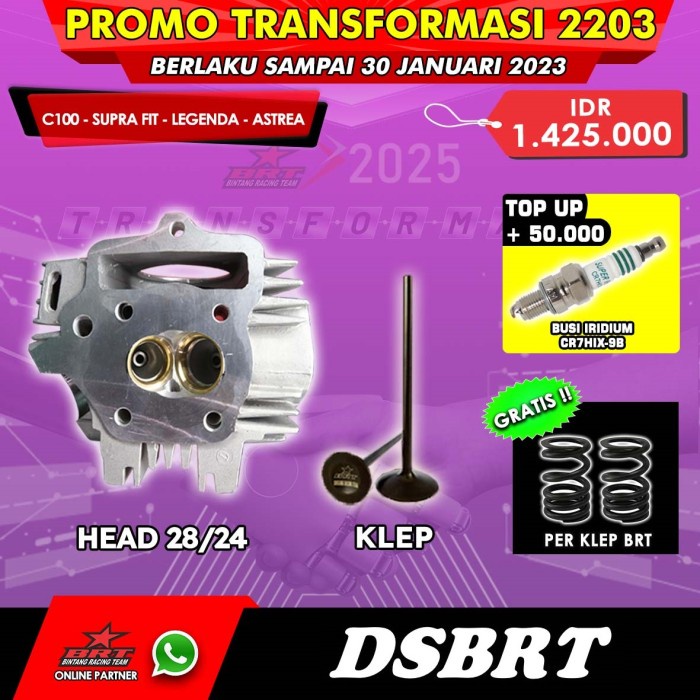 ✨Termurah Head Brt Albronze Grand Supra X Fit Legenda C100 Astrea Terbatas