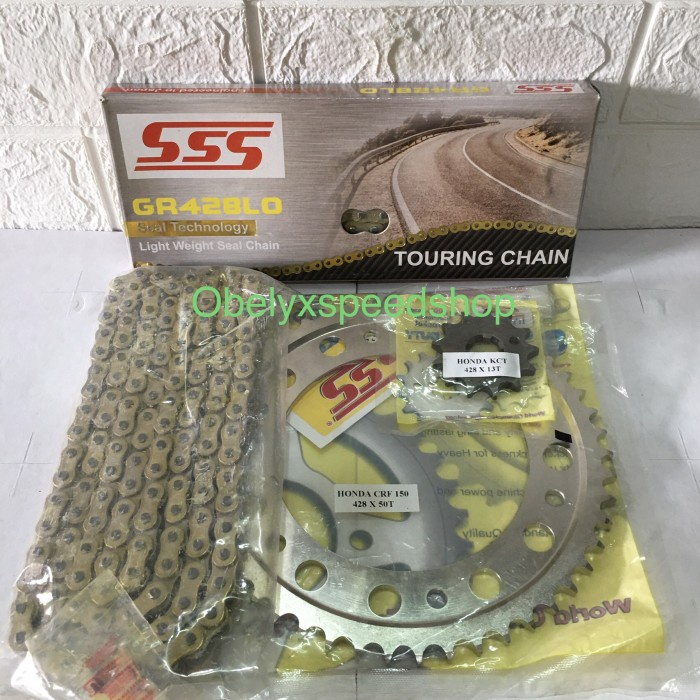✨Termurah Gearset Sss 428 Rantai Sss Gr428Lo O-Ring Honda Crf 150 Terbatas