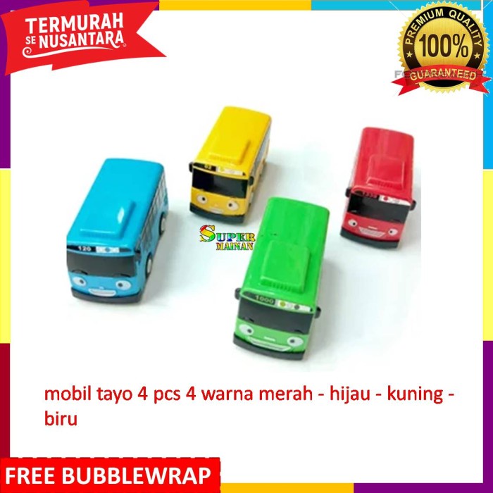 PROMO MOBIL MOBILAN ANAK DORONG KECIL MAINAN MOBIL BUS BIS TAYO 1 SET MURAH TERMURAH