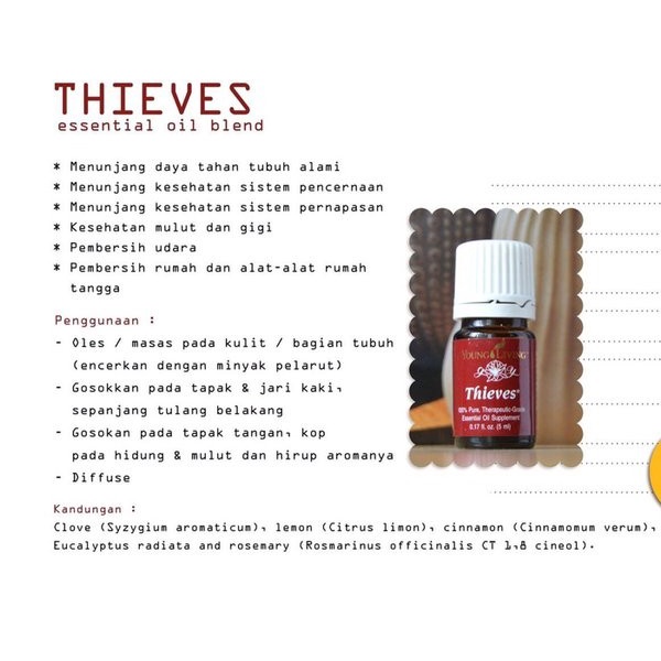 Young Living Essential Oil THIEVES 15ml Original Segel best