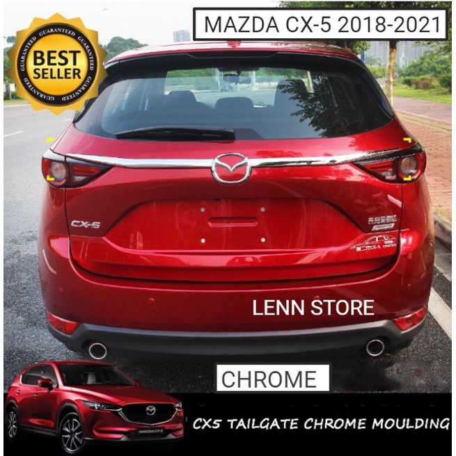 Cover Lis Garnish Chrome Bagasi Belakang Mazda CX-5 2018-2021 star