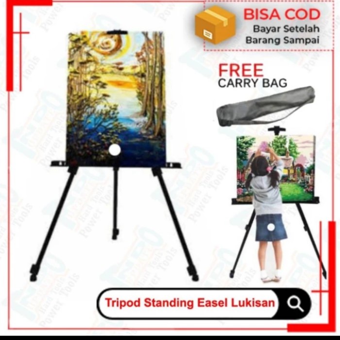 

Tripod Standing Kanvas Lukis Besi
