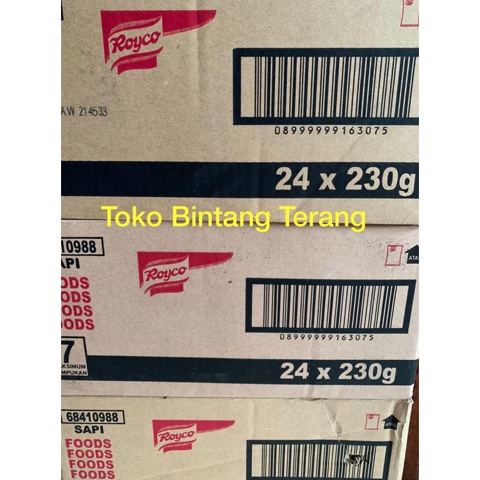 

Royco Kaldu Sapi 230 gr x 24 pcs per 1 Dus / Karton (ukuran 250gr)