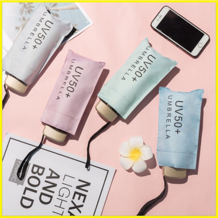 PAYUNG MINI CANTIK ANTI UV 50 LIPAT UPF UMBRELLA KECIL MATAHARI TAS ORIGINAL