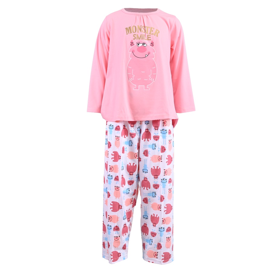 Rambla - Lolly & Noe Setelan Piyama Anak Lengan Panjang Monster Smile