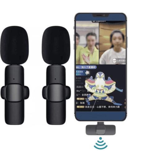 Mic Wireless Hp Vlog Youtuber Portable Mic for Iphone and Android