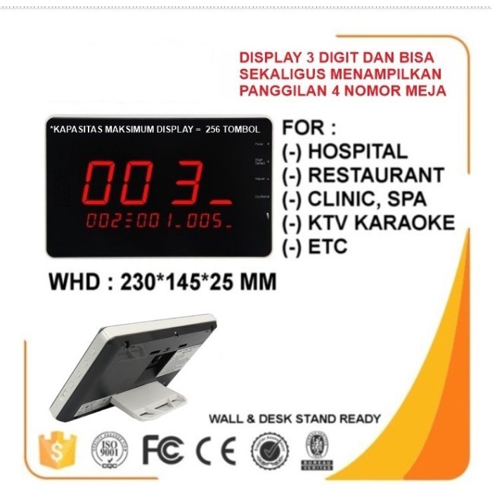 Promo Bell Bel Table Meja Cafe Restorant Restoran Rest Call Calling Wireless