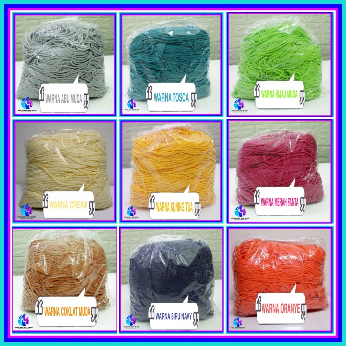 Promo Tali Kur Warna 3Mm Bungkus Besar 910 Gram / Tali Cord Kiloan Terbaru