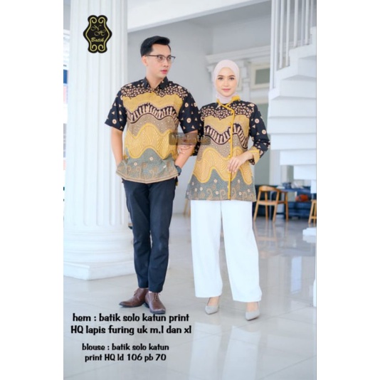 COUPLE BLUS,BATIK KUNING,COUPLE TERBARU