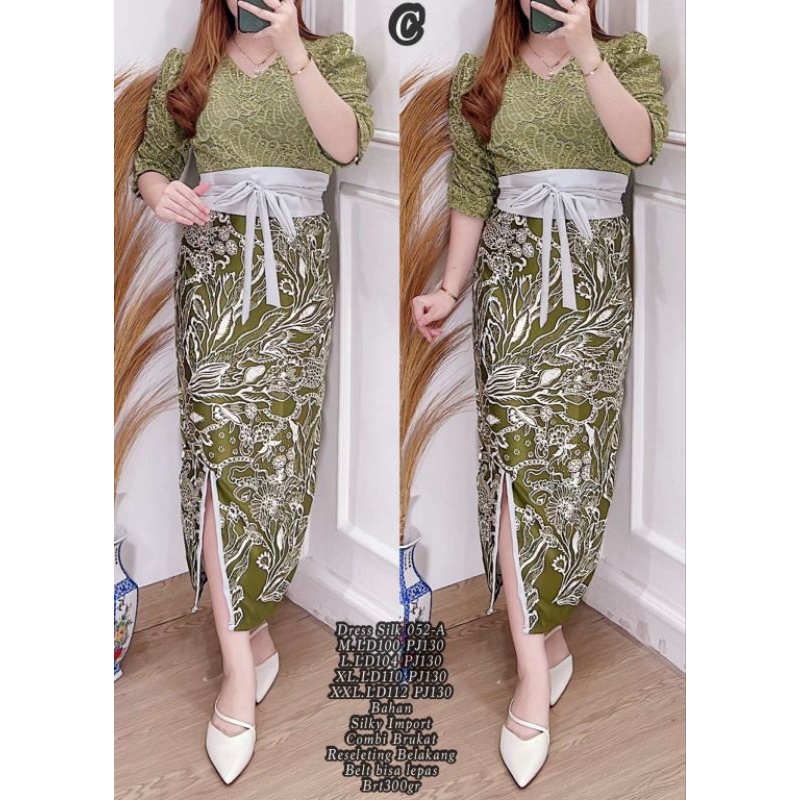 [LIMITED] BEST PRODUCT DRES SILK 052A B SILKY IMPORT#bestseller