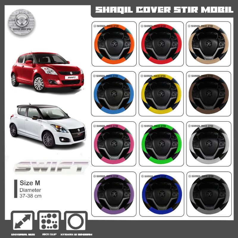 Sarung Stir Mobil Suzuki Swift, Cover Stir Mobil Swift, Sarung Stir Minibus