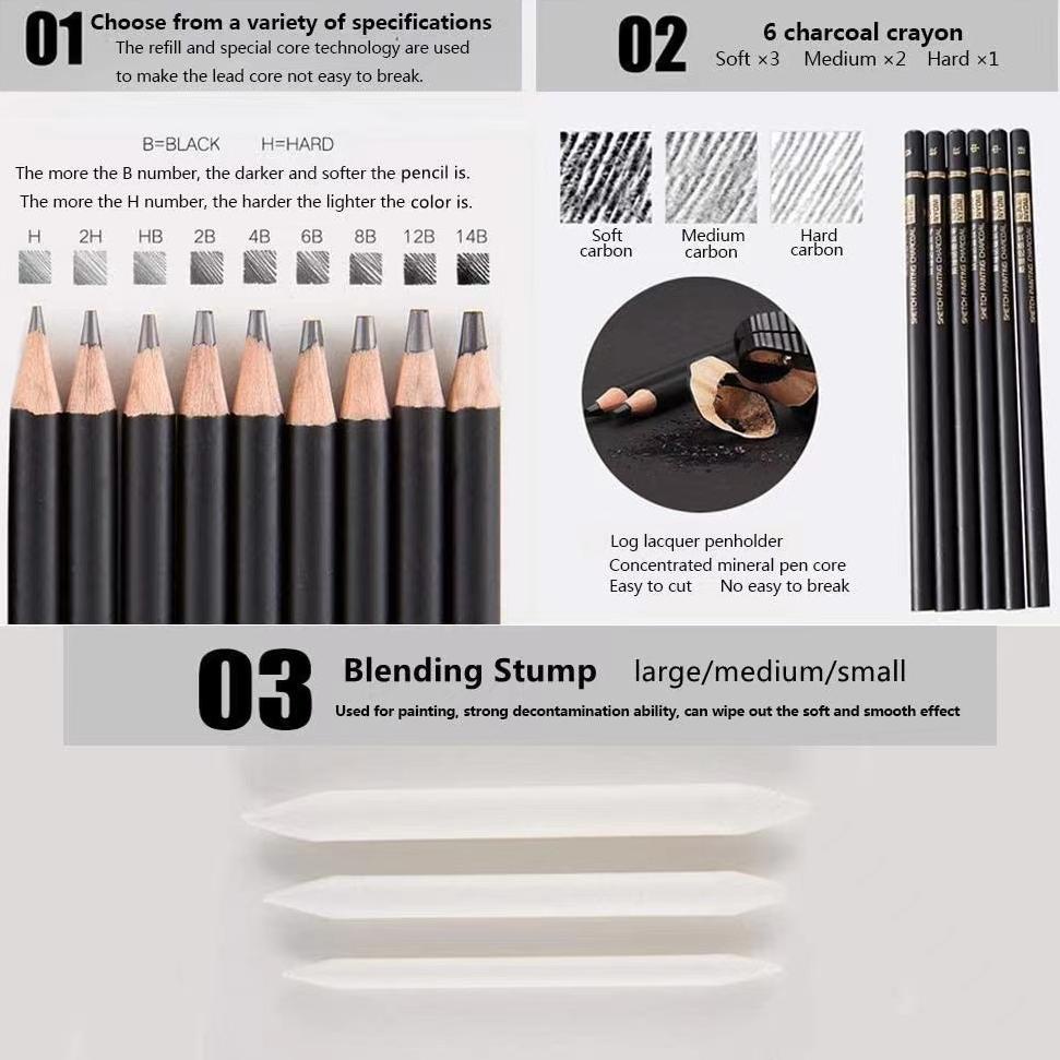 

Terlaris Nyoni Drawing Pencil Gambar Set 29Pcs Metal Tin Box Pensil Gambar Lukis Sketsa Lengkap Paket Promo