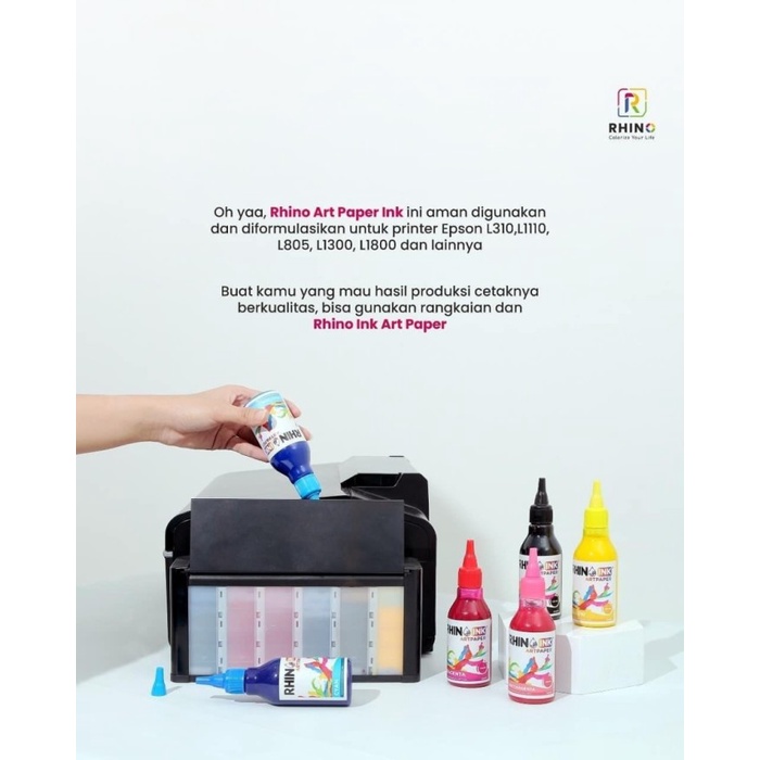 

For Sale Rhino Tinta Art Paper / Art Paper Ink Premium Quality Uk. 100Ml Hemat